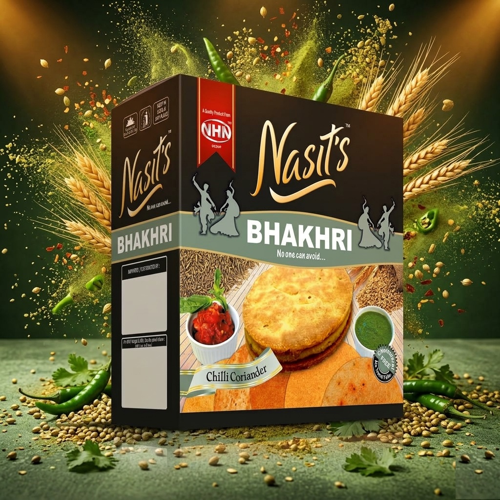 Chilli Coriander Bhakhri
