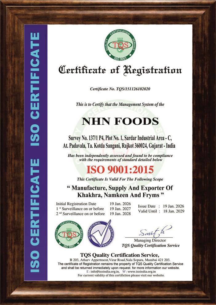 ISO Certificate