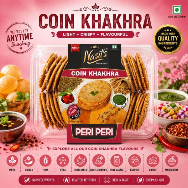 Peri Peri Coin Khakhra